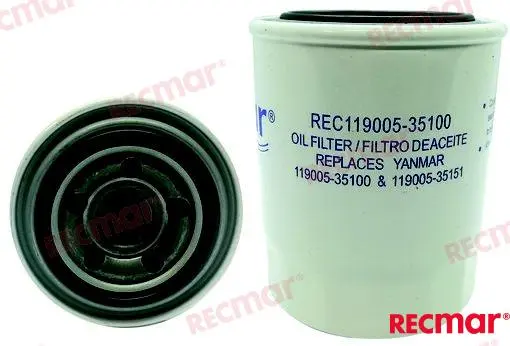 [REC119005-35100] OIL FILTER - YANMAR 4LH-TE/HTE, YANMAR; 119005-35100