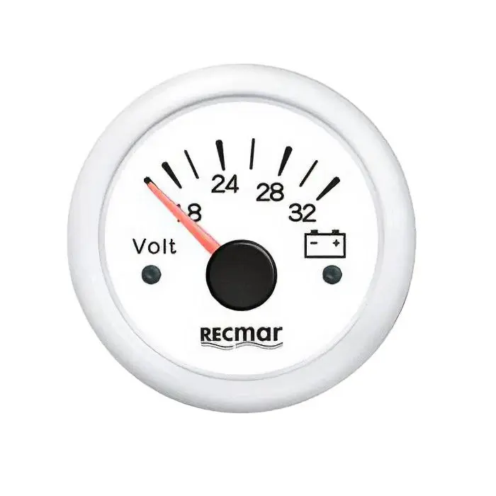 [RECKY13304] VOLTMETER 8-16V White Voltmeter Recky13304 For Accurate Electrical Measurement