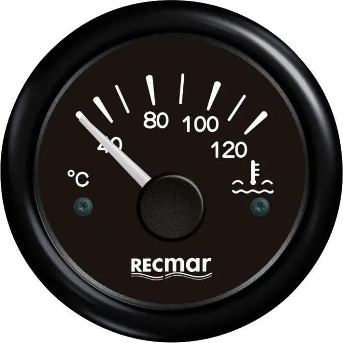 [RECKY14200] WATER TEMPERATURE Water Temperature Gauge 40/120ºC Black Recky14200 - Recmar