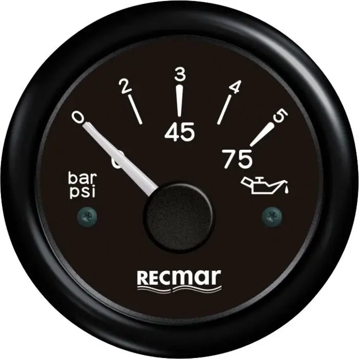 [RECKY15201] OIL PRESSURE Oil Pressure Gauge 10-184°C 0/5 Bar Black Recky15201 Instrumentation