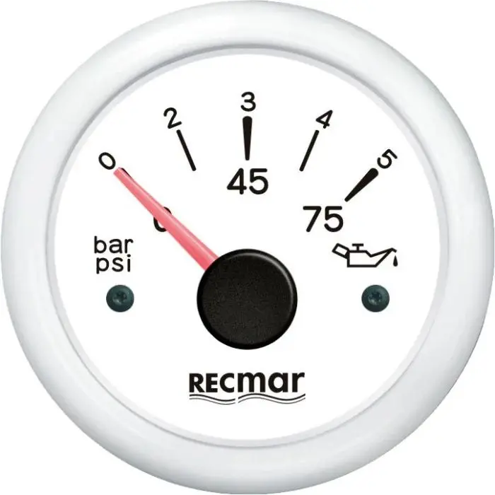 [RECKY15300] OIL PRESSURE Oil Pressure Gauge Recky15300 10-184ºC 0/5 Bar White
