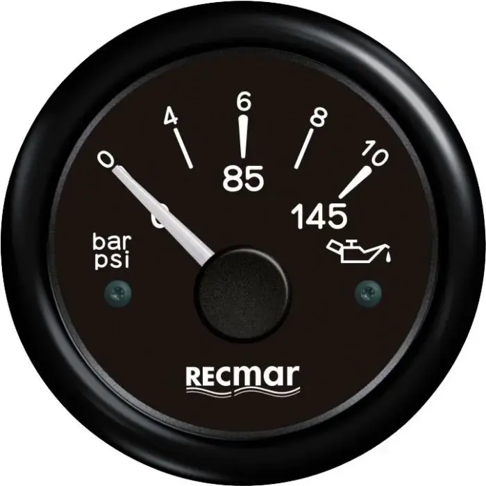 [RECKY15202] OIL PRESSURE Oil Pressure Gauge 0-10 Bar Black Recky15202 | 10-184°C Instrumentation