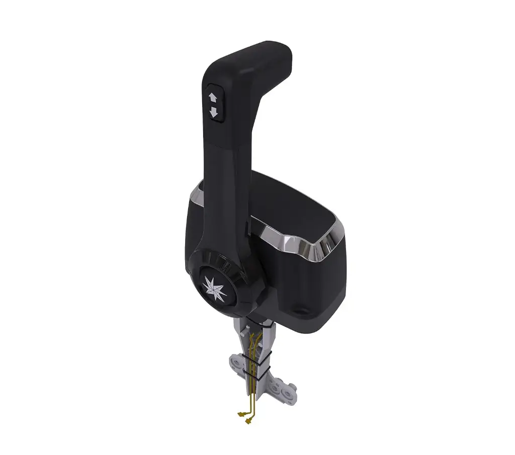 [TXCHX8642P] Single Top Mount Control Black W/ T&T | Txchx8642P | Seastar