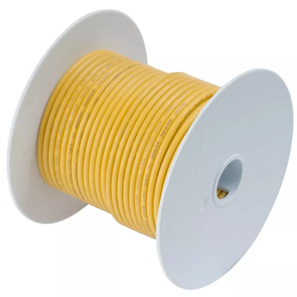 Ancor Tinned copper primary wire 30meter Length, Size AWG18, 0.8 sq.mm Cross-sectional area, Colour: Yellow
