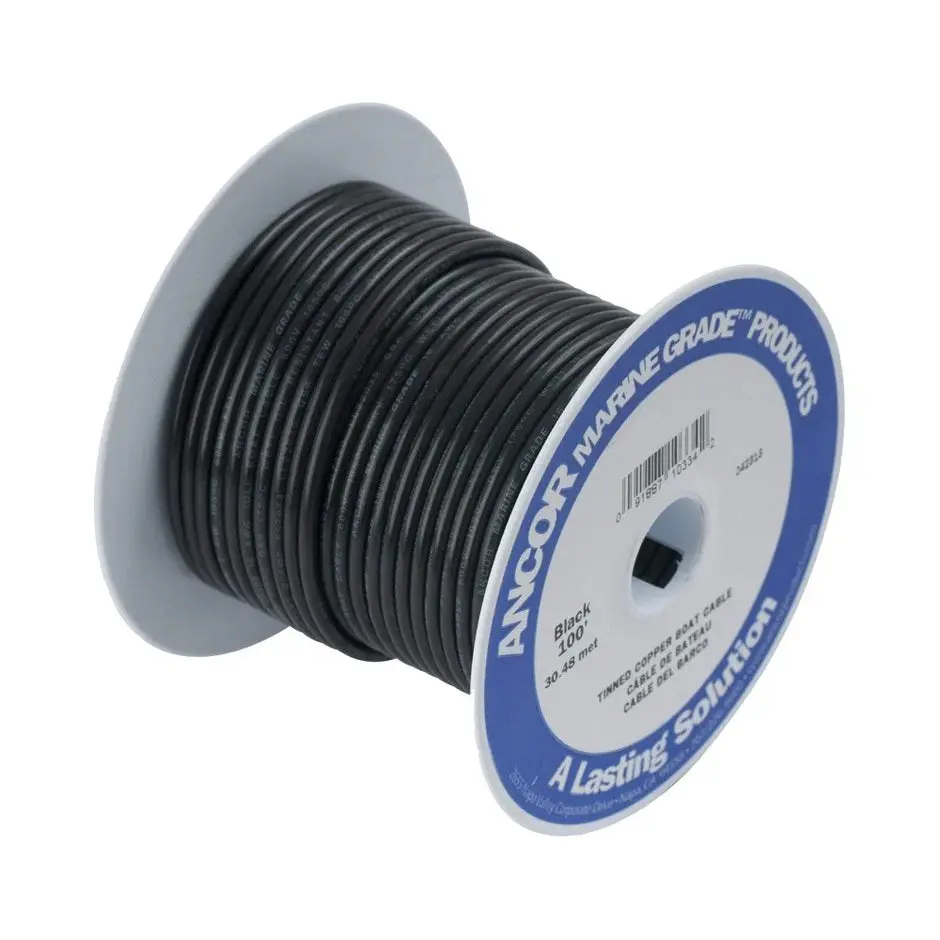 [AM100050] Ancor Tinned copper primary wire 152meter Length, Size AWG18, 0.8 sq.mm Cross-sectional area, Colour: Black