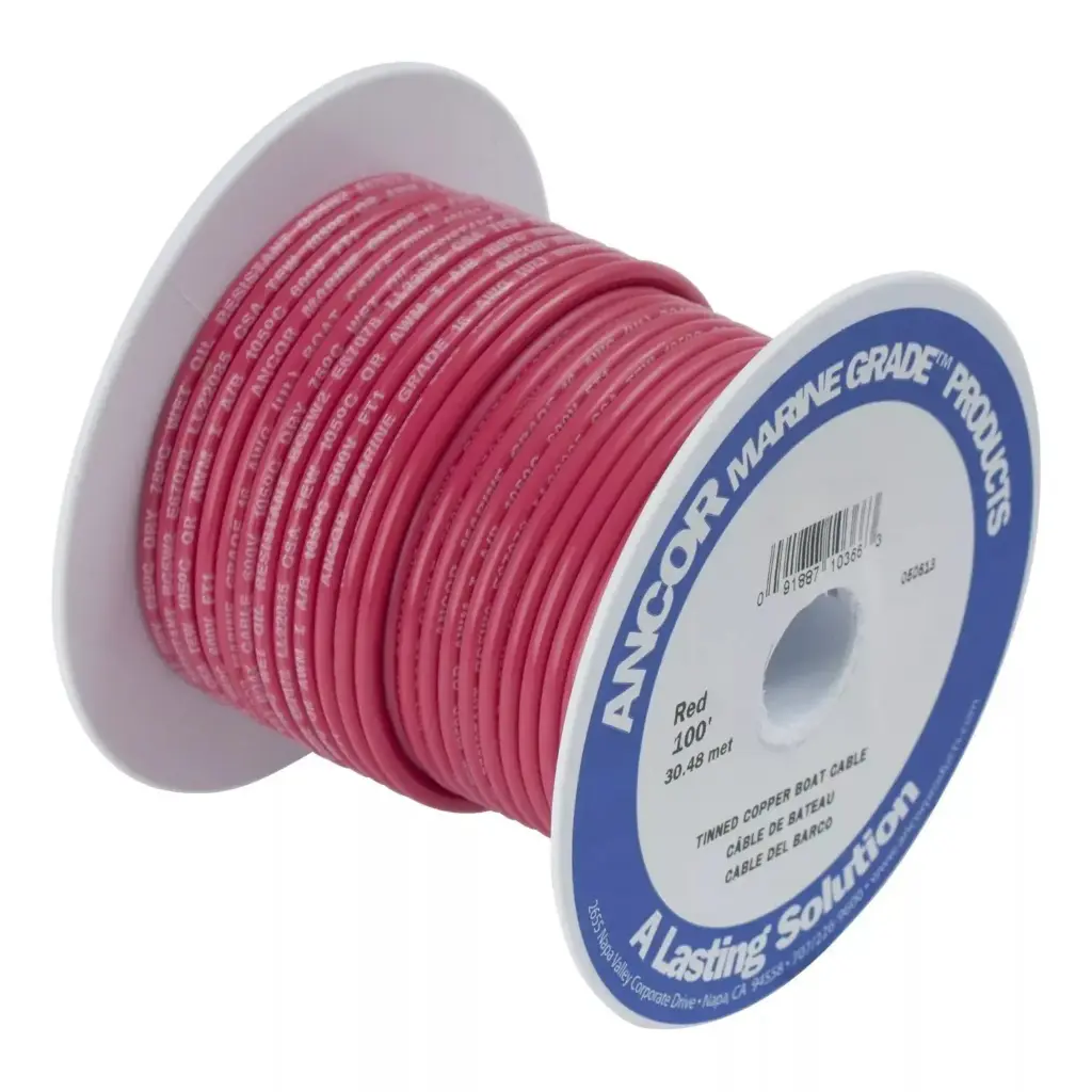 [AM104810] Ancor Tinned copper primary wire 30meter Length, Size AWG14, 2 sq.mm Cross-sectional area, Colour: Red