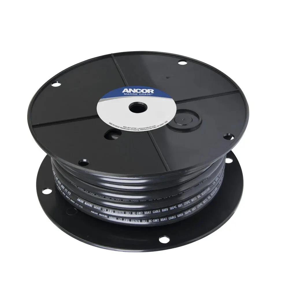 [AM118010] Ancor Tinned copper Battery Cable 30meter Length, Size AWG3/085 sq.mm Cross-sectional area, Colour: Black