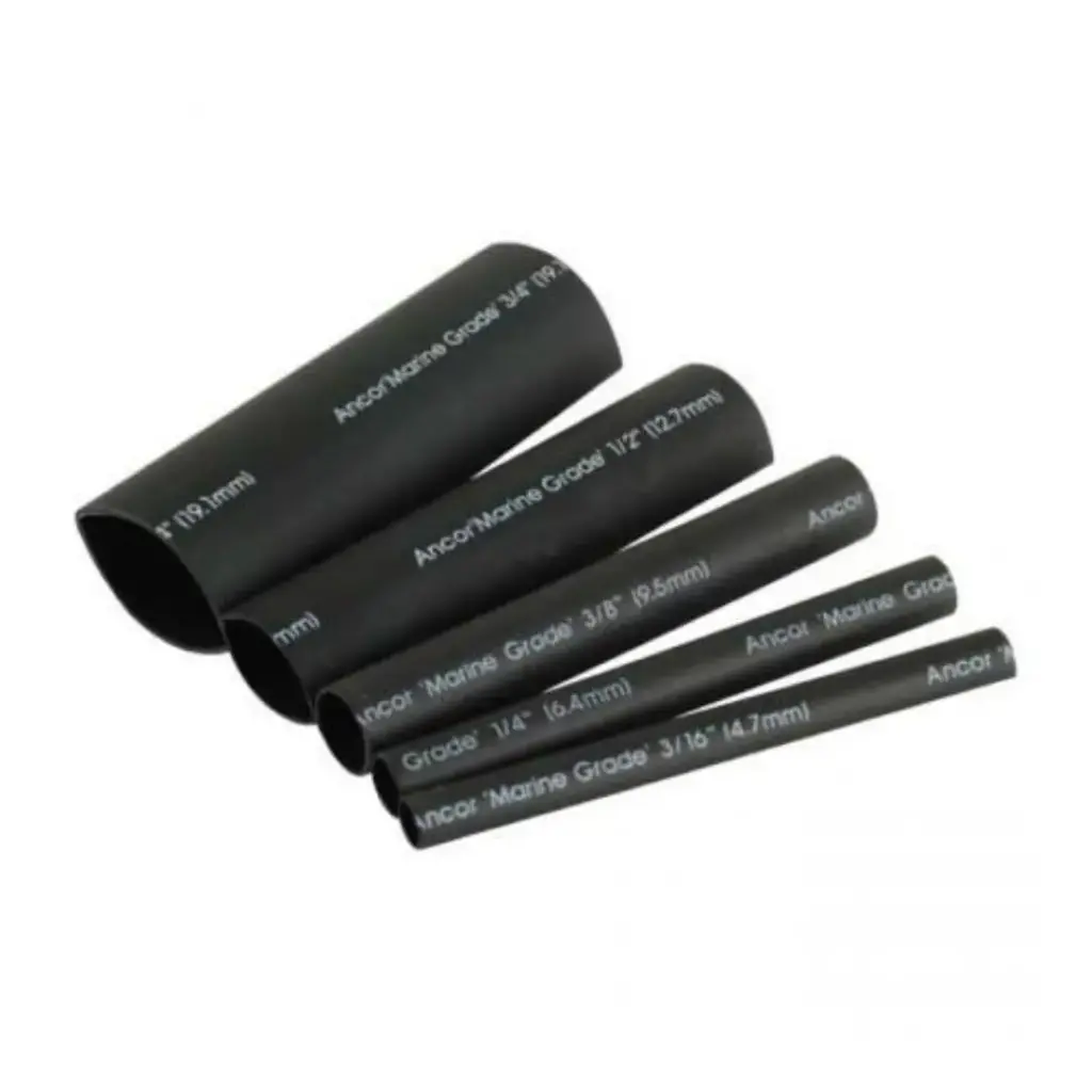 [AM301503] Heat Shrink Tube Black - Units X Skinpack 8 (Am301503)