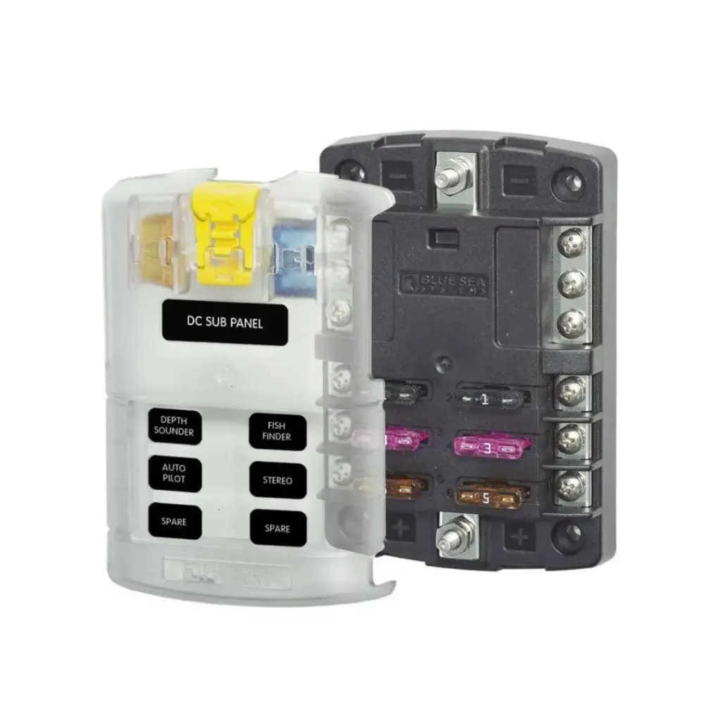 [BS5025] Fuse Block Ato 6 Circuit W/Ground - Bs5025 - 32V DC 30A x 6