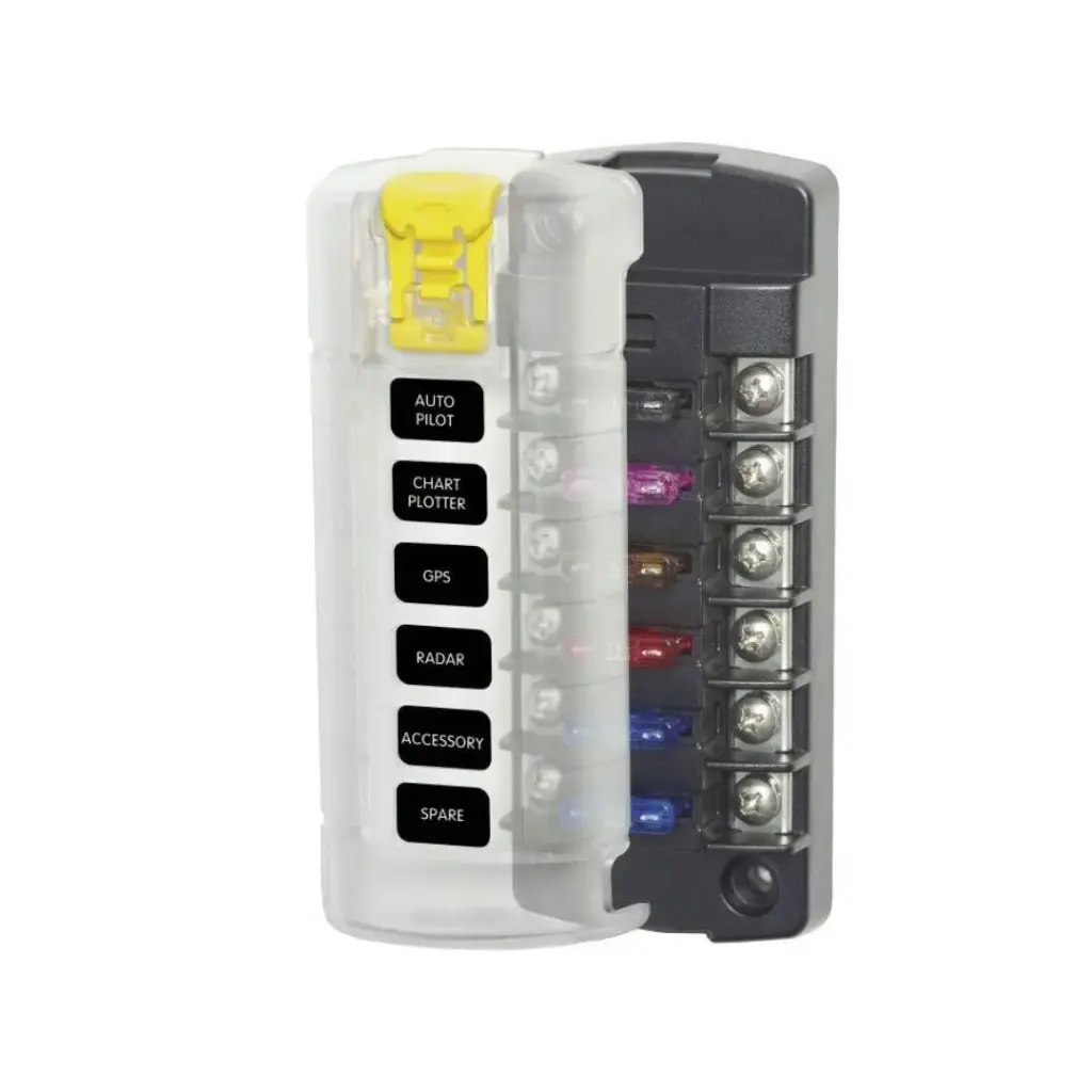 [BS5035] Fuse Block Stblade 6Circ Independent W/C - Bs5035 32V DC 30A x 6