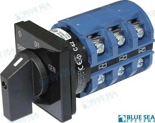 [BS9019] Blue Sea AC Rotary Switch - OFF + 2 Positions 240V AC 65A