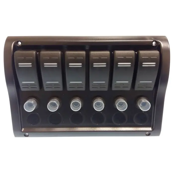 [GS11177] 6 Gang Waterproof Switch Panel Gs11177 For Marine & Outdoor Use