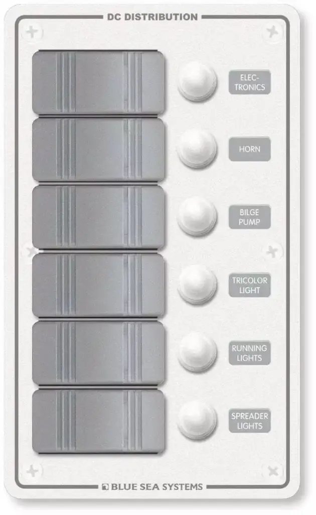 Panel Waterproof 12Vdc 6 Breaker Vert - Bs8273