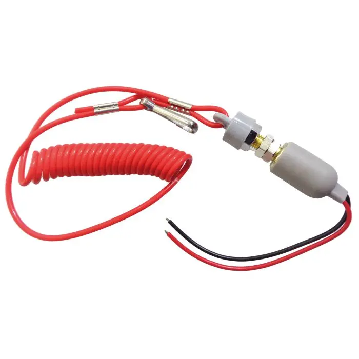 [GS11292] Kill Switch Gray Cap With Coil Lanyard | Gs11292 | Safety Parts
