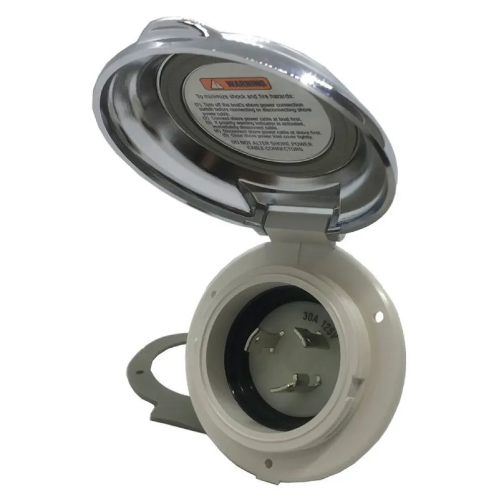 [GS11372] Power Inlet 30A 125V 3C Gs11372 - Marine Electrical Connector
