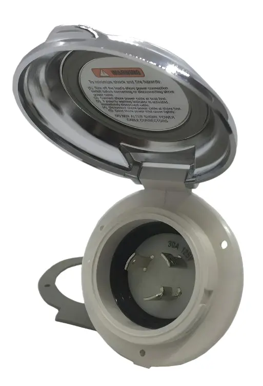 [GS11372] Power Inlet 30A 125V 3C Gs11372 - Marine Electrical Connector