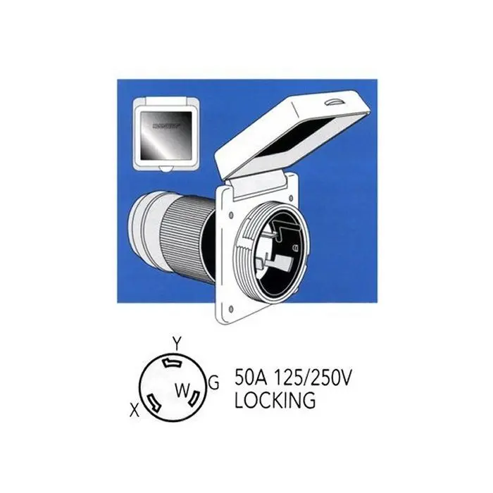 [GS11382] 50A Power Inlet 125/250A 4C | Gs11382 | Marinco Marine Electrical