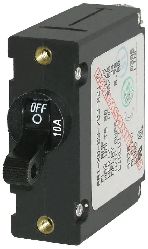 [BS7204] Magnetic Circuit Breaker 10A Black - Bs7204