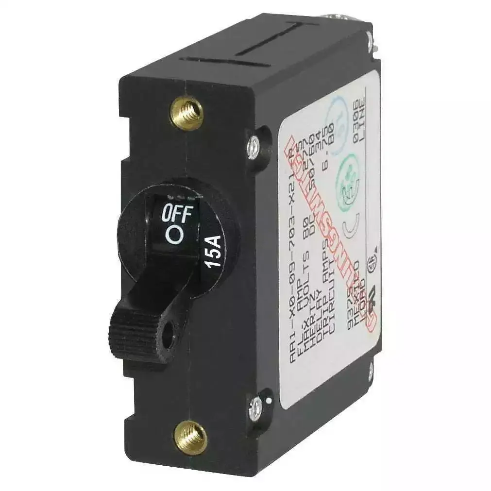 [BS7208] Magnetic Circuit Breaker 15A Black - Bs7208