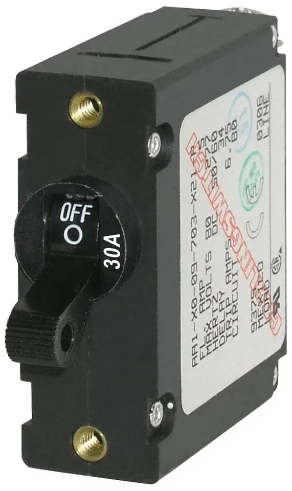 [BS7220] Magnetic Circuit Breaker 30A Black - Bs7220