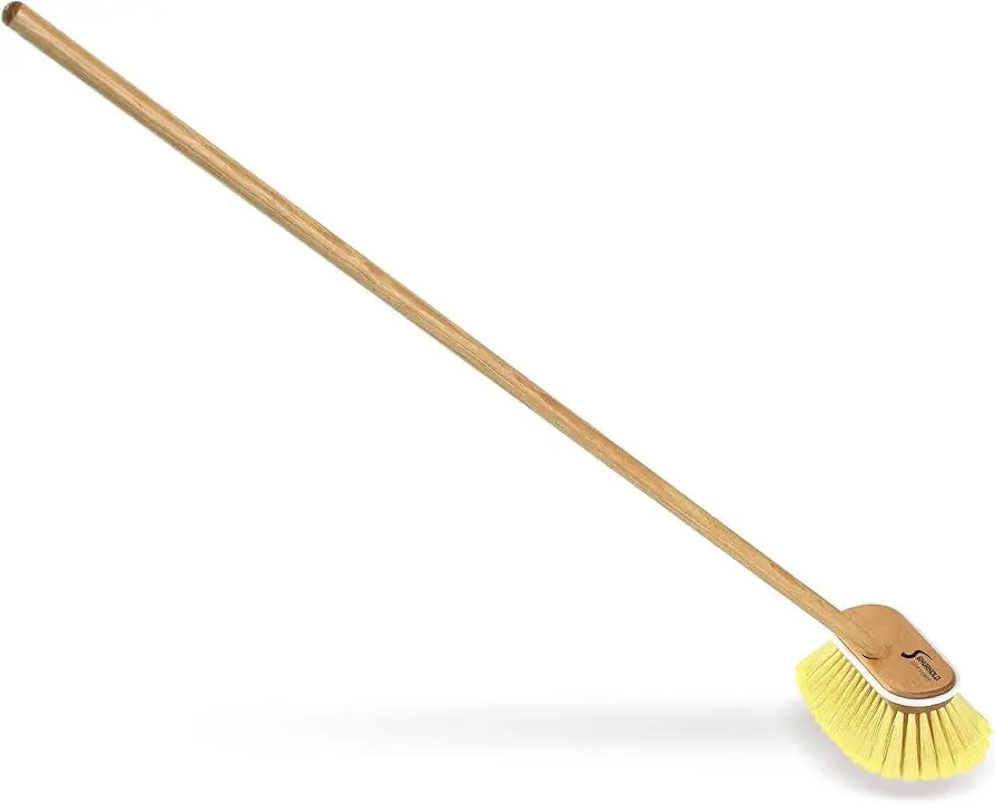 Soft Brush With 48" Threaded Handle | Shu1960 | Gentle Cleaning Tool