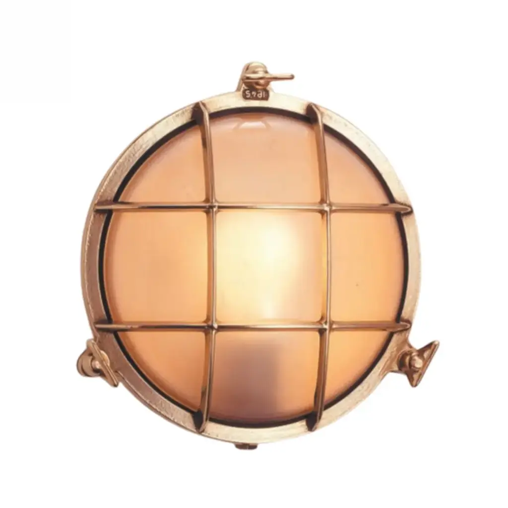 [GS10461] Polished Brass Light 220V - 190Mm Ø190X95, Gs10461
