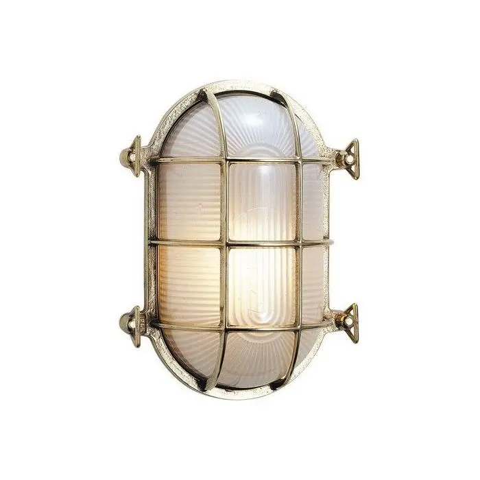 [GS10464] Polished Brass Light 220V - 195X135Mm, Gs10464