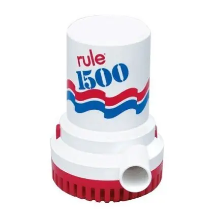 [RU02] 12V Non-Auto Bilge Pump 1500 Gph | Rule Ru02 | 4.8A, 28Mm Output