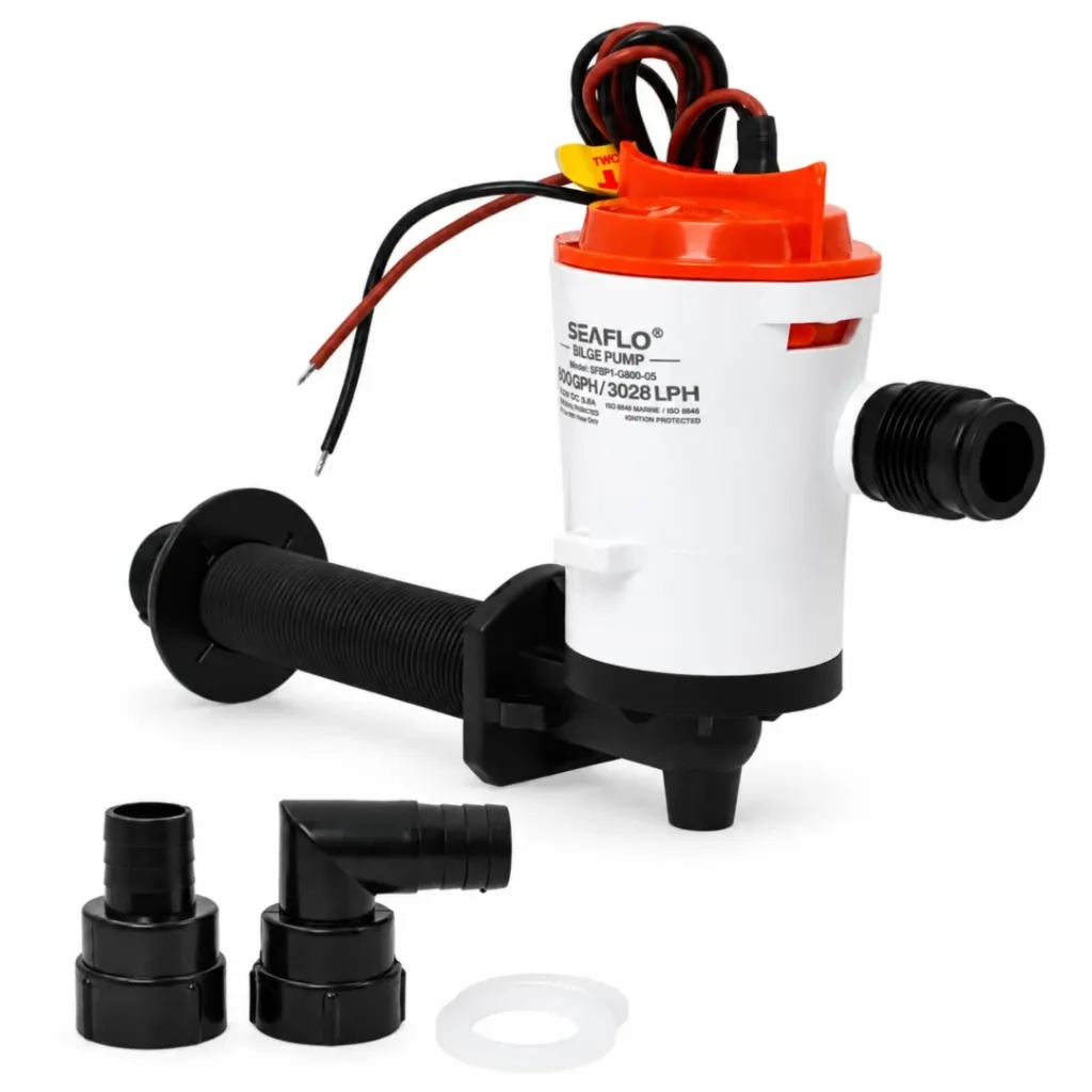Livewell Pump 800 Gph 12V Elbow | Sfbp1G80005 | Efficient Water Circulation