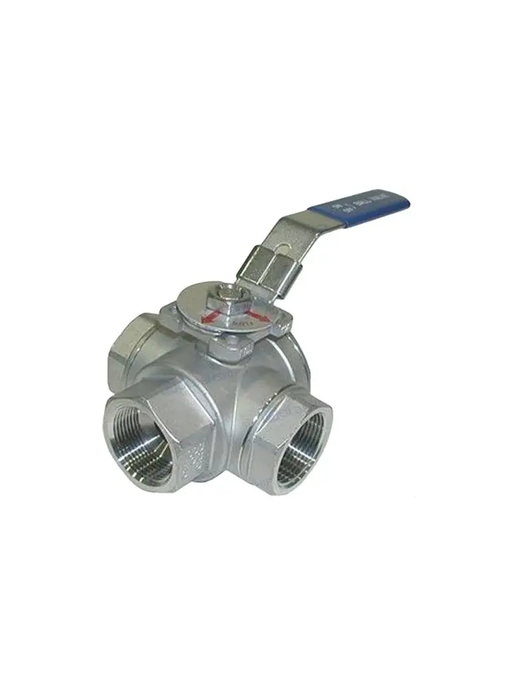 [GS30033] 3-Way Ball Valve 1"1/4 Gs30033 - Hull | Goldenship For Marine Use