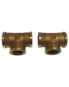 [GS30180] "T Brass H/H/H 3/8" (2) | Gs30180 | Marine Grade By Goldenship"