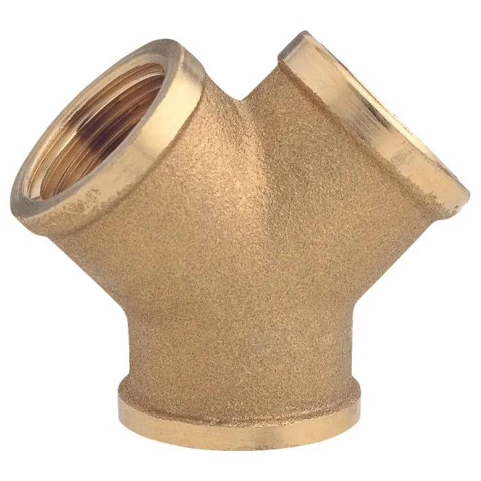 [GS30876] 1.25" F.F.F. Brass Y Fitting | Gs30876 | Durable Marine Hardware