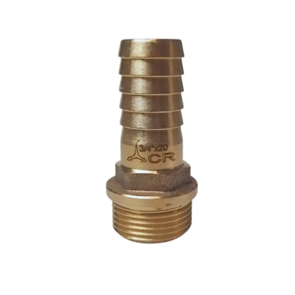 [GS30837] Hose Tail 3/4" X 20M Brass Cr - Gs30837 - Marine Grade By Goldenship