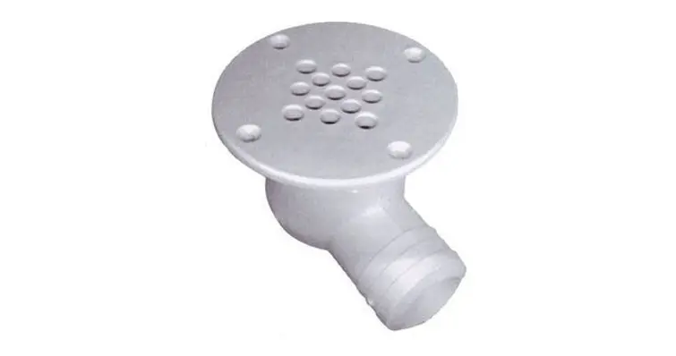 [THCSD-92] Cockpit Scupper Drain 90º Outlet White | Thcsd-92 | Boat Drainage