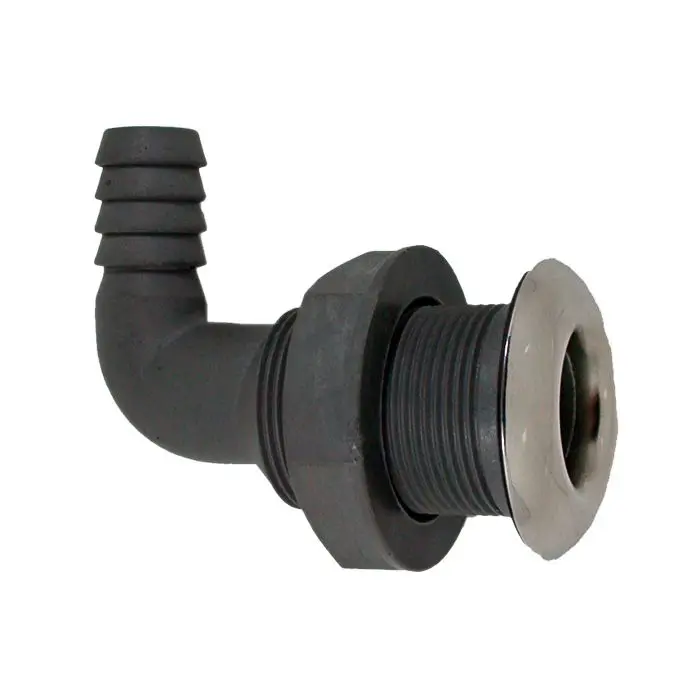 Nylon/Stainless Thru-Hull 90° 3/4" - Gs30340 For Hull Applications