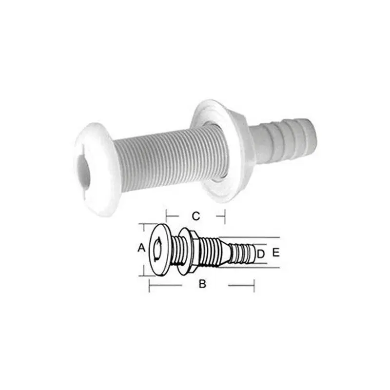 [THTH-1002] 1" Thru Hull Scupper Straight Thth-1002 - Efficient Water Drainage