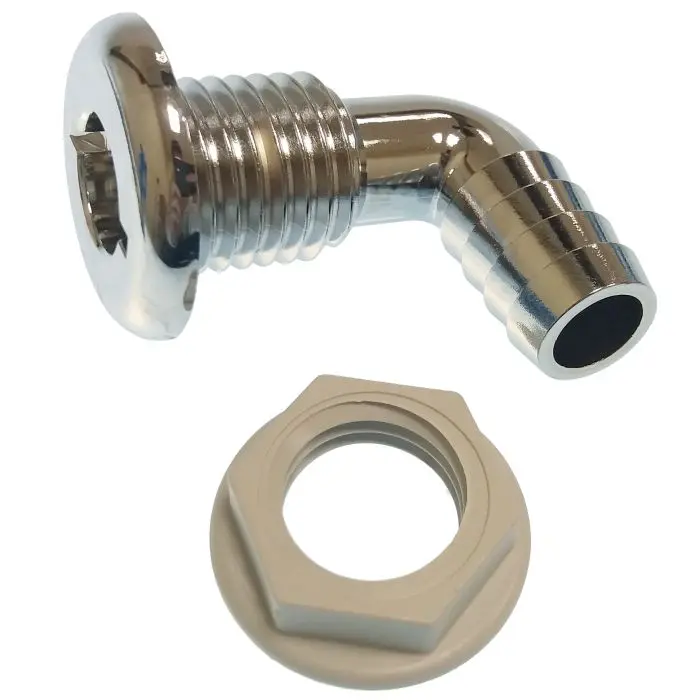 [THTH-7590CP] Thru Hull Scupper 90º For 19Mm Hose - Thth-7590Cp - Efficient Drainage