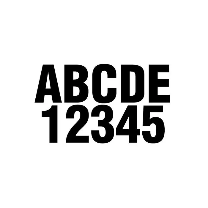 [GS41473] Kit Numbers And Letters Black Gs41473 - Stylish Crafting Accessories