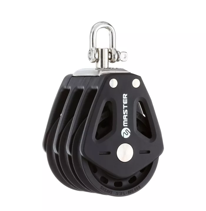 35Mm Triple Swivel Shackle Block Mvbp3505F - 300 Kg Load Capacity