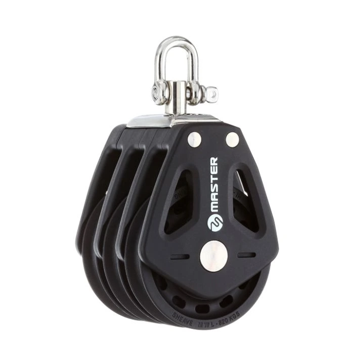 60Mm Triple Swivel Shackle Block Mvbp0605F - 600Kg Capacity