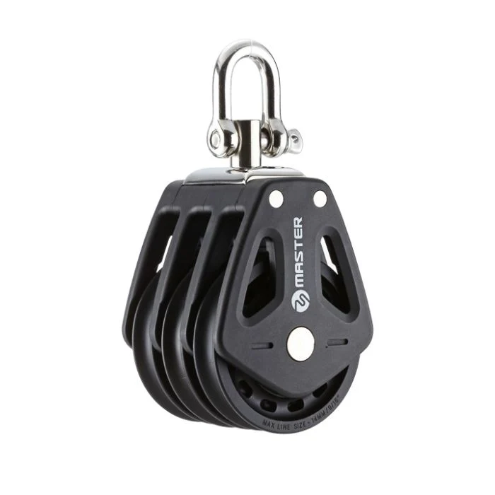 [MVBP0905F] 90Mm Triple Swivel Shackle Block Mvbp0905F - 1500Kg Load Capacity