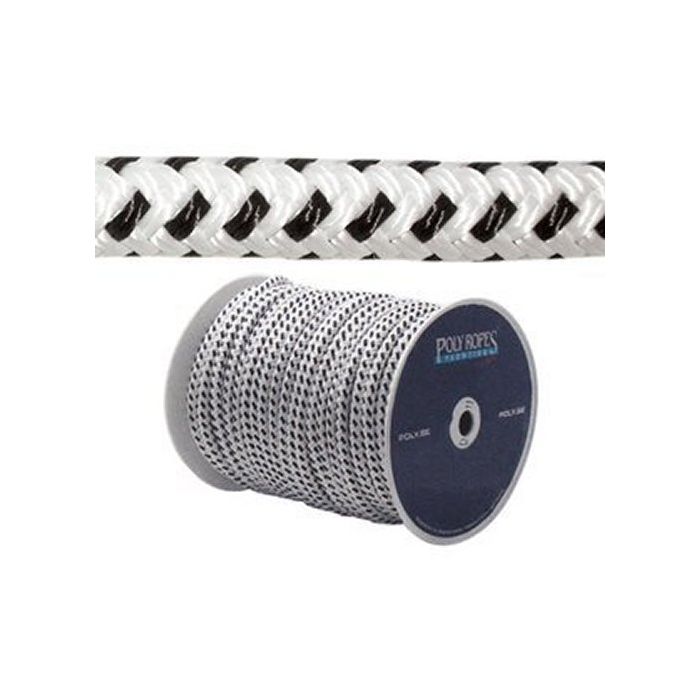 [POL2219482912] Flexline 12Mm Black/White Rope 165M | Pol2219482912 | 1900Kg Capacity