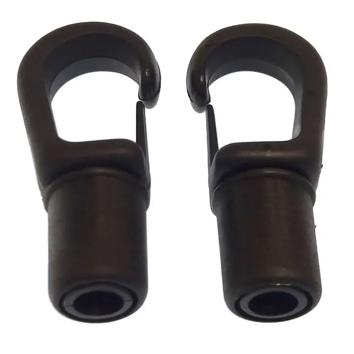 [GS60119] Nylon Hook Black 8Mm (2) | Gs60119 | Durable Hardware Solution