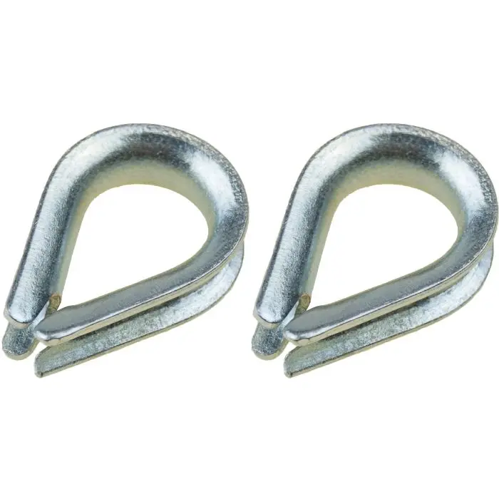 [GS71270] Galvanized Steel Thimbles 6Mm (2 Pack) | Gs71270 | Secure Cable Connectors