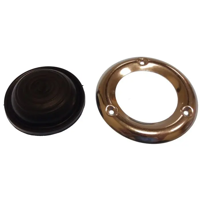 [GS63093] Rubber Cap With Stainless Steel Flange Black Gs63093 For Fenders