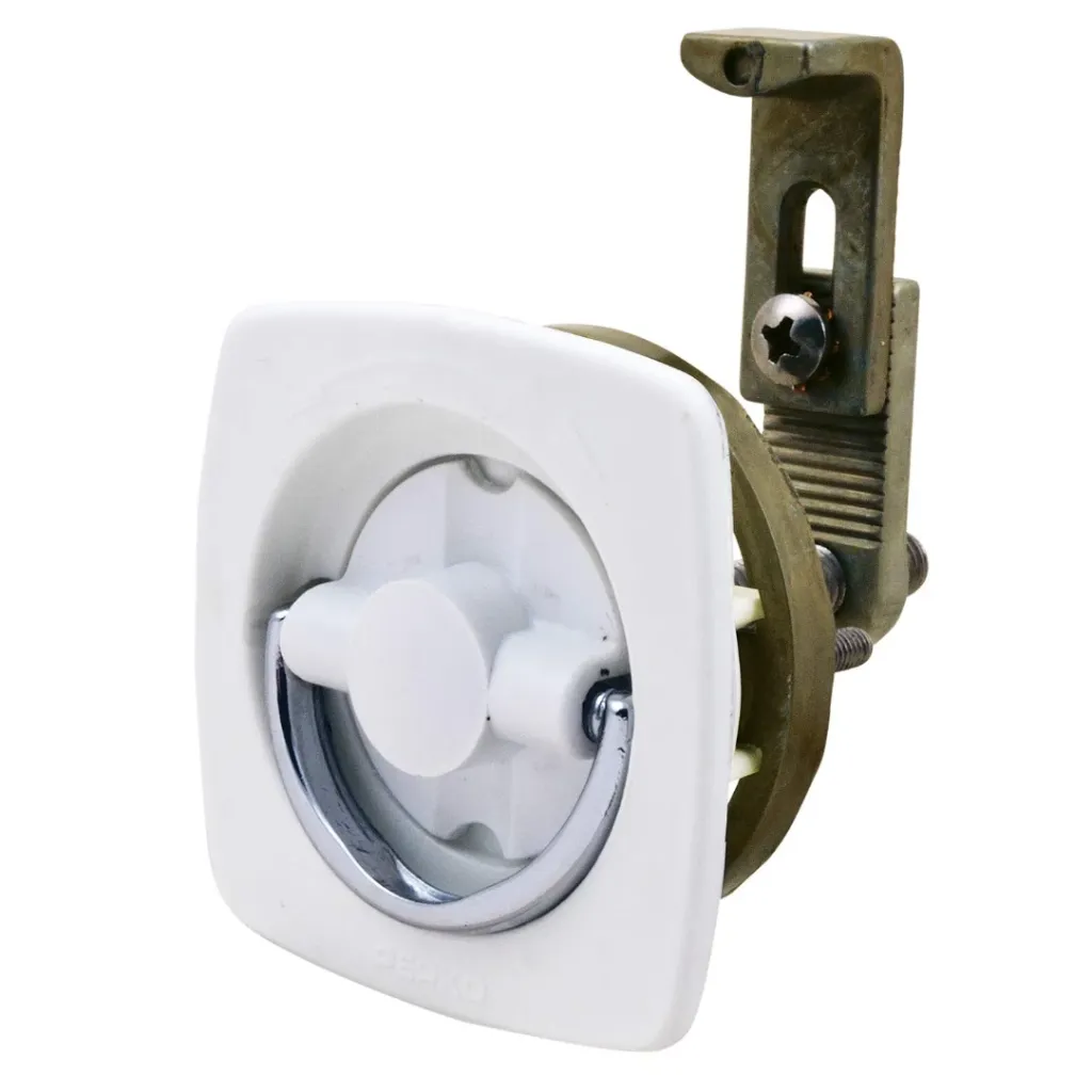 [GS72365] Flush Latch White Gs72365 - Durable Door & Cabinet Security Hardware
