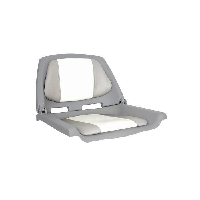 [OCEMA702-22] Folding Padded Fisherman Seat Grey/White | Ocema702-22 | Oceansouth