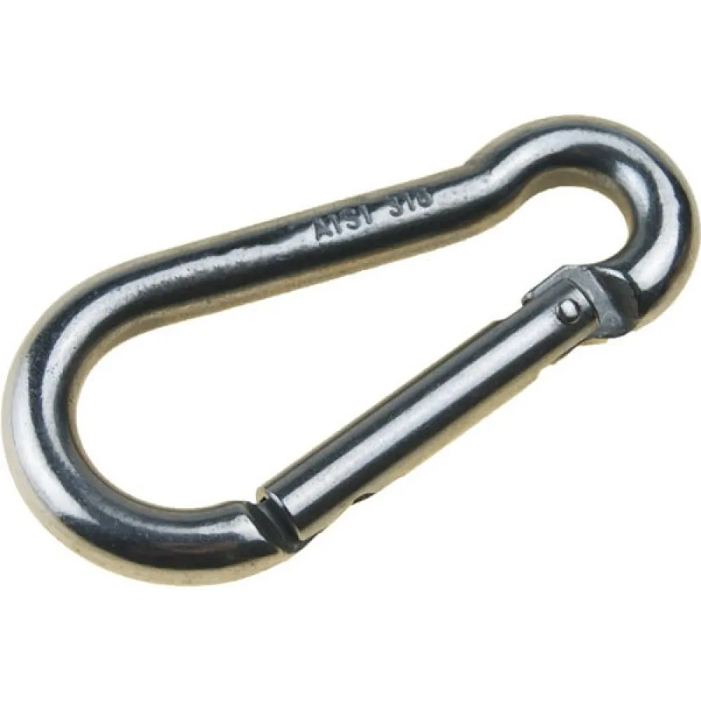 Carabine Hook 8Mm Special Opening - 10 Pack | Gs71335B | Goldenship