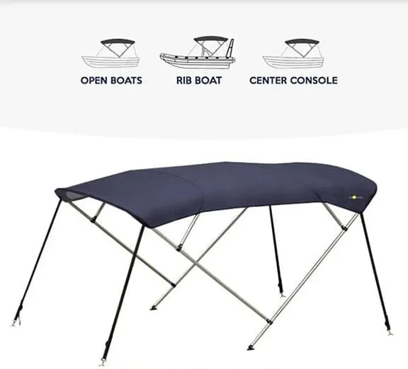 4 Bow Bimini Canopy 1.85-1.95M Blue | Ocema0683B | Oceansouth