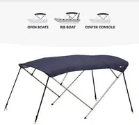 Oceansouth Cruiser Bimini 2.7-3.0M Blue | Ocema0664B | Boat Shade